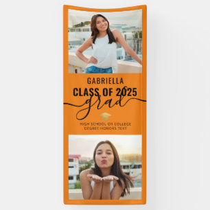 Abschluss Foto Orange School Colour Banner