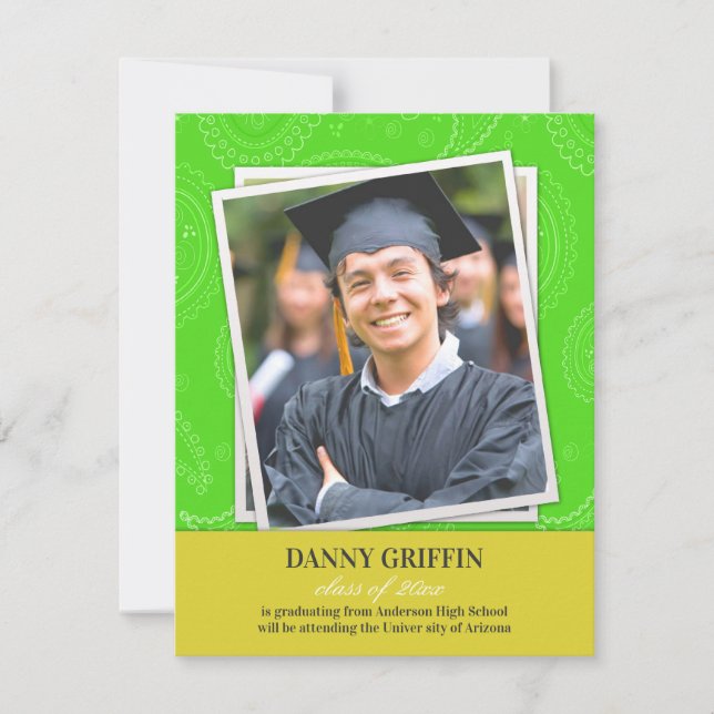 Abschluss Foto Paisleys Ankündigung (Vorderseite)