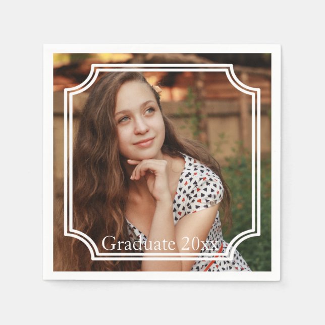 Abschluss Foto Party Paper Napkin Set Serviette (Vorderseite)