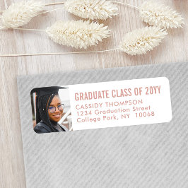 Abschluss Foto Pink & White Girl Rücksendeadresse