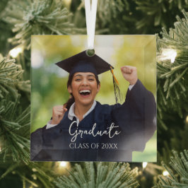 Abschluss Foto Proud Graduate Gift Ornament Aus Glas