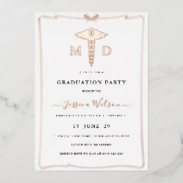 Abschluss Foto RN Caduceus Folieneinladung