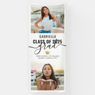 Abschluss Foto Schwarz und Weiß und Gott Elegant Banner