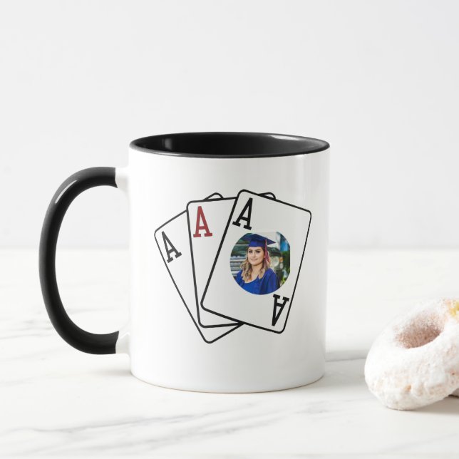 Abschluss Foto Tasse - Drei Asse Alumni Geschenk I (Mit Donut)
