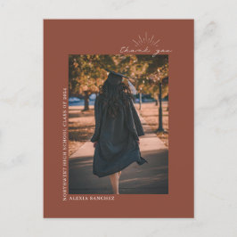 Abschluss Foto Terracotta Linie Art Vielen Dank Postkarte