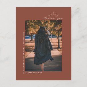 Abschluss Foto Terracotta Linie Art Vielen Dank Postkarte