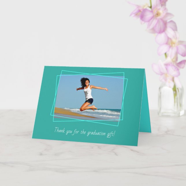 Abschluss Foto Vielen Dank gefaltet Karte (Orchidee)