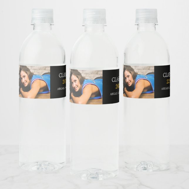 Abschluss-Foto Wasserflaschenetikett (Flaschen)