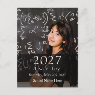 Abschluss-Fotoankündigungen 2027 nach Maß Ankündigungspostkarte