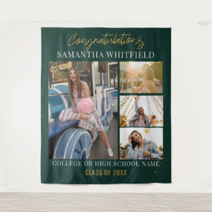 Abschluss Fotocollage Hintergrund 2025 Fotoshop Wandteppich