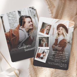 Abschluss Fotos Moderne Grad Party Einladung