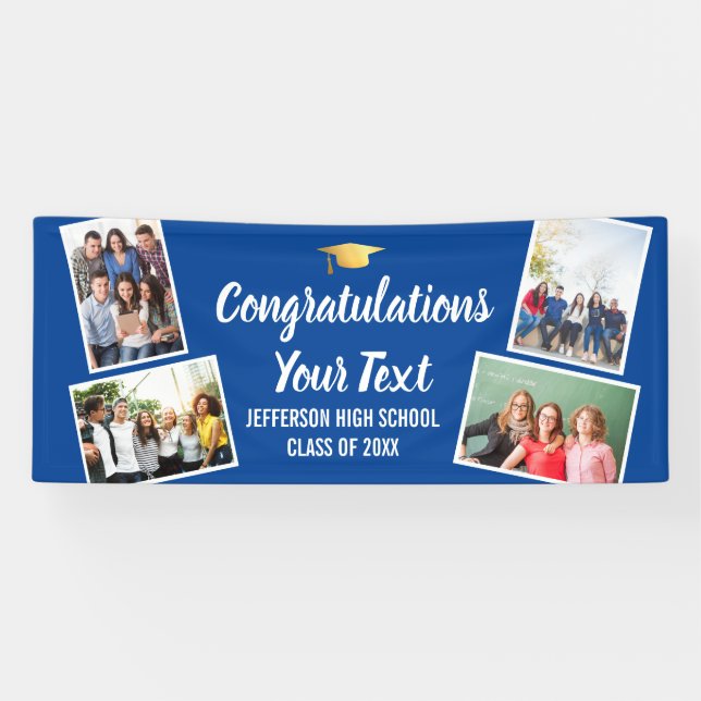 Abschluss-Fotosammlungs-Glückwunsch für alle Farbe Banner (Horizontal)