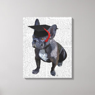 Abschluss French Bulldog Leinwanddruck