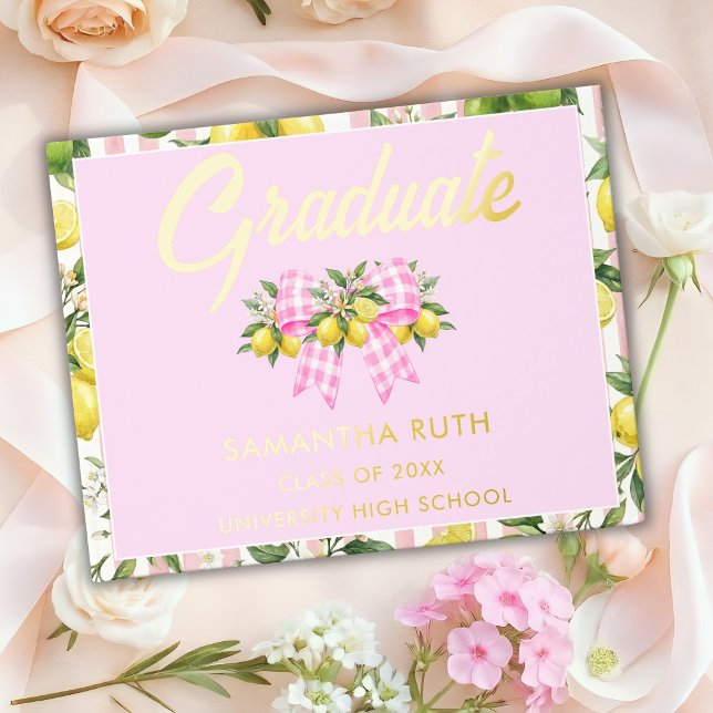 Abschluss Frisch diplomierte Pink Lemon Absolventi Gästebuch (Von Creator hochgeladen)