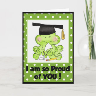 Abschluss Frog Ich bin stolz auf deine Grußkarte Karte