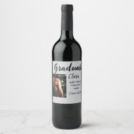 Abschluss fügen Name-Klasse von 20xx-Glückwünschen Weinetikett