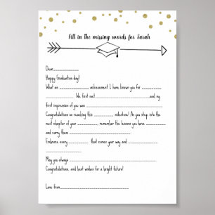 Abschluss füllen vermisste Wörter aus Poster