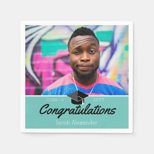 Abschluss für benutzerdefinierte Fotos Serviette (Vorderseite)