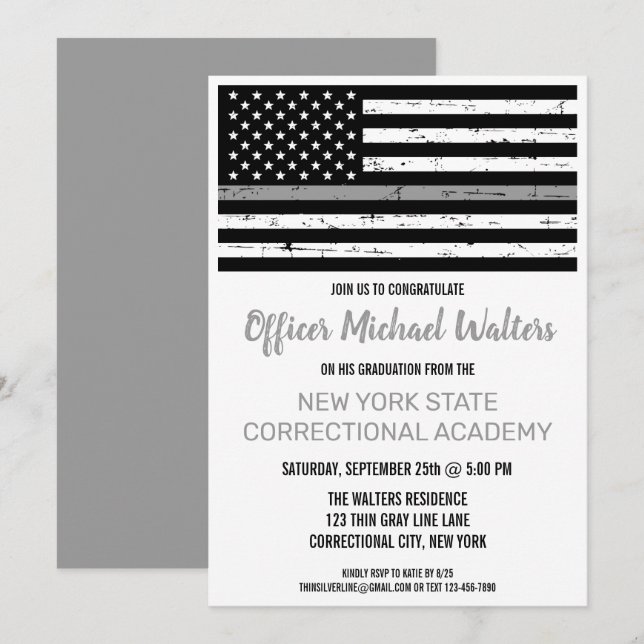 Abschluss für die Korrektur der dünnen grauen Lini Einladung (Vorne/Hinten)