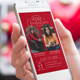 Abschluss für ein zweistufiges Foto Einladung