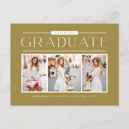 Abschluss für einfache Typografie Postkarte