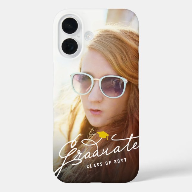 Abschluss für Foto-Skripte mit weißer Handschrift Case-Mate iPhone Hülle (Rückseite)