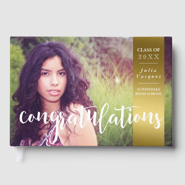 Abschluss für Foto und Diamanten Gästebuch (Vorderseite)