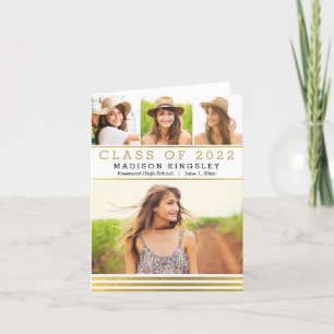 Abschluss für klassische Streifen Danke Karte