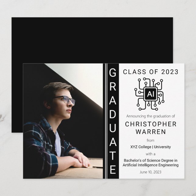 Abschluss für künstliche Intelligenz Ankündigung (Vorne/Hinten)