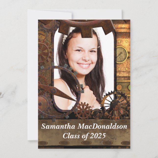 Abschluss für maschinelle Foto Einladung (Vorderseite)