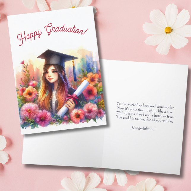 Abschluss für Mittelschüler und High School Girl H Karte (Von Creator hochgeladen)