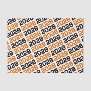 Abschluss für Schwarz und Orange mit wiederholten Seidenpapier