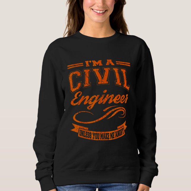 Abschluss für zivil Engineering Zivil Engineer Sweatshirt (Vorderseite)