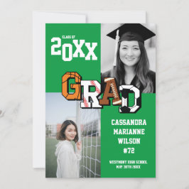 Abschluss Fußball Fußball Fußball Fußball Grün Einladung