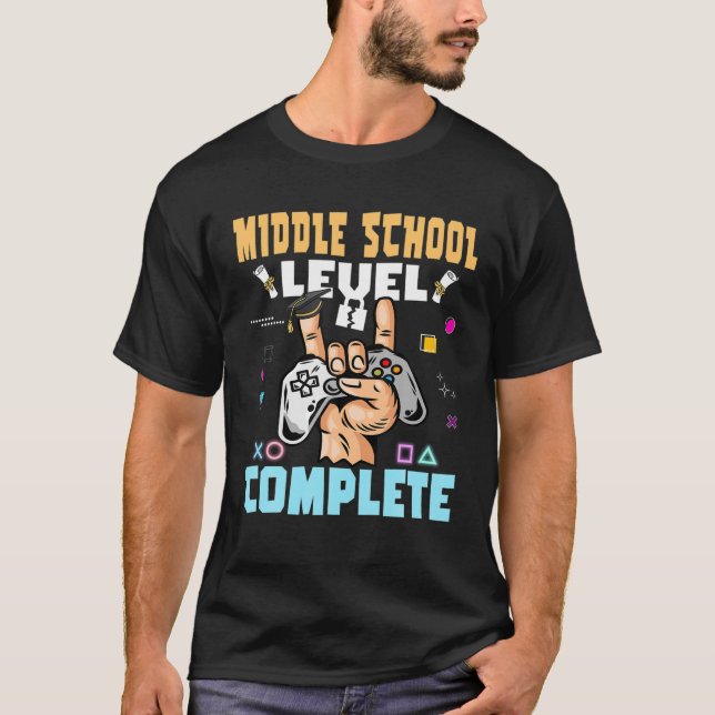 Abschluss-Gamer-Klasse für Mittelschüler T-Shirt (Vorderseite)