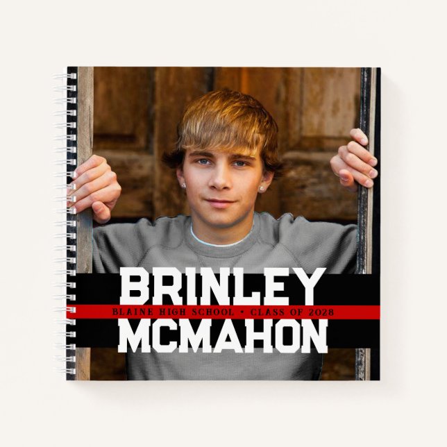 Abschluss Gästebuch mit schwarzem Foto Notizbuch (Vorderseite)