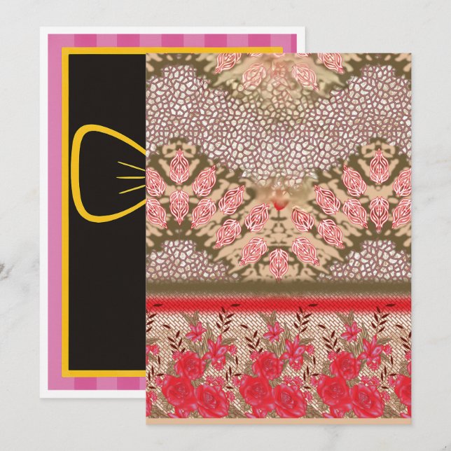 Abschluss-, Geburtstag- und Urlaubskarten Ankündigung (Vorne/Hinten)