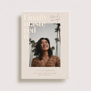 Abschluss geschafft! Graduierungs-Fotoankündigung Folieneinladung