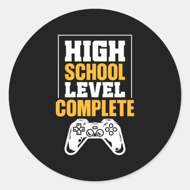 Abschluss-Geschenk | Abschluss der High School Runder Aufkleber (Vorderseite)