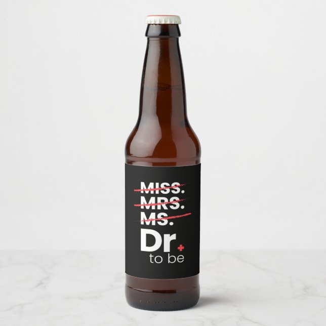 Abschluss-Geschenk | Arzt Bierflaschenetikett (Vorderseite)