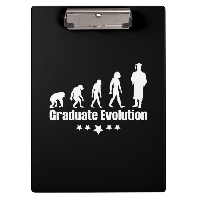 Abschluss-Geschenk | Graduate Evolution Klemmbrett (Vorderseite)