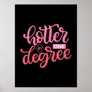 Abschluss-Geschenk Hotter bis zu einem Grad Poster