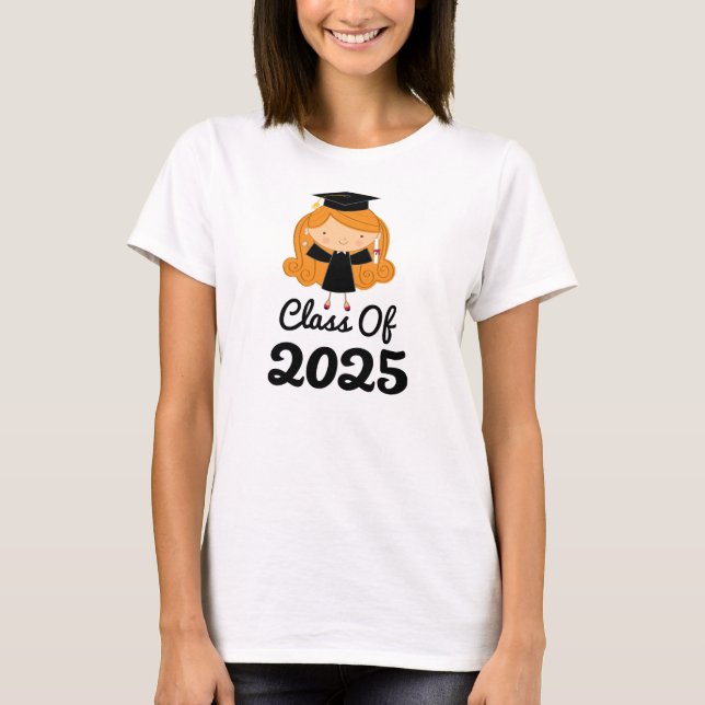 Abschluss-Geschenk-Idee 2025 für Mädchen T-Shirt (Vorderseite)