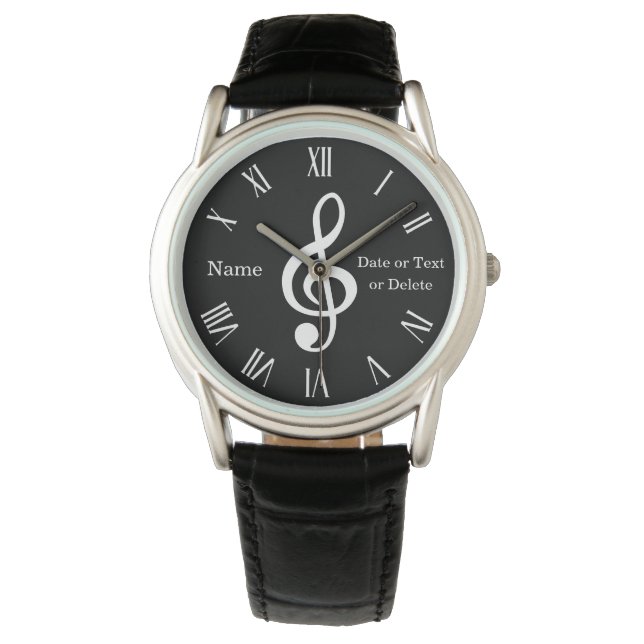 Abschluss-Geschenke für Musikmalloren, Treble Clef Armbanduhr (Vorderseite)