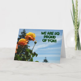 Abschluss Geschenkgutscheine Karten stolz Rose Gar