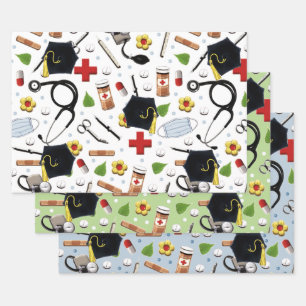 Abschluss-Geschenkpapier-Blätter Geschenkpapier Set