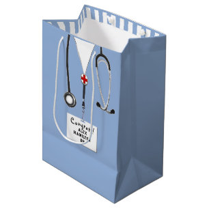 Abschluss-Geschenktasche für Ärzte oder Krankensch Mittlere Geschenktüte