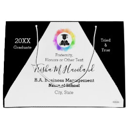 Abschluss Geschenktasche Wasserfarbe Aussehen HAMb Große Geschenktüte