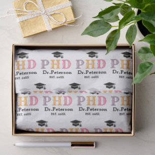 Abschluss-Geschenkwrap für benutzerdefinierte PHD  Seidenpapier