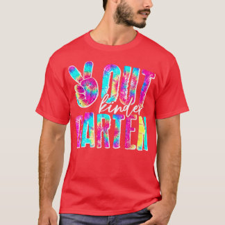 Abschluss gibt Peace Sign Out Kindergarten Krawatt T-Shirt